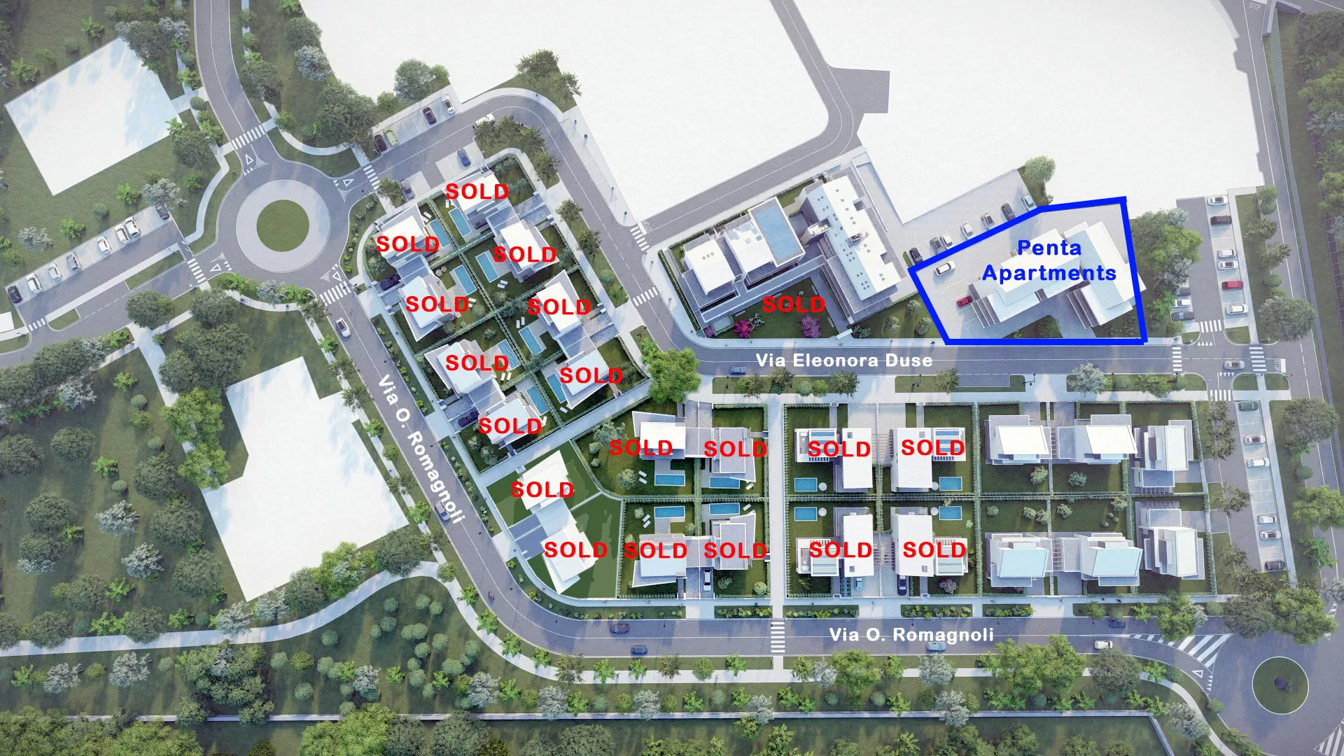 Mappa cantiere Penta Apartments - Cesena (FC)